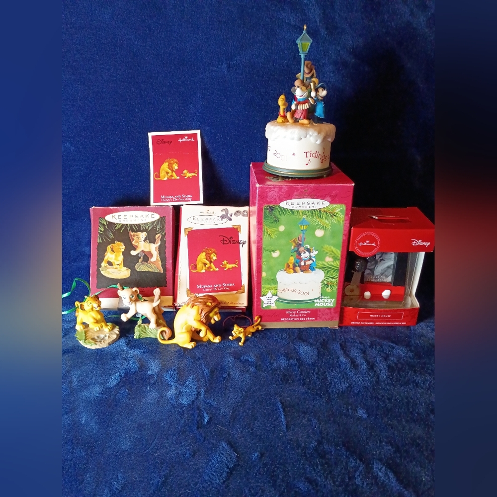 Vintage Disney Hallmark Keepsake Christmas Ornament Bundle
